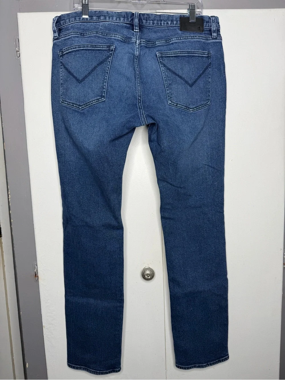 John Varvatos Bowery Slim Straight Mens Denim Jeans Size 36x32 blue